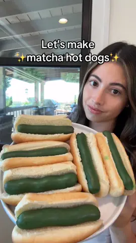 MATCHA HOT DOGS 😍✨💚 #trending #viral 
