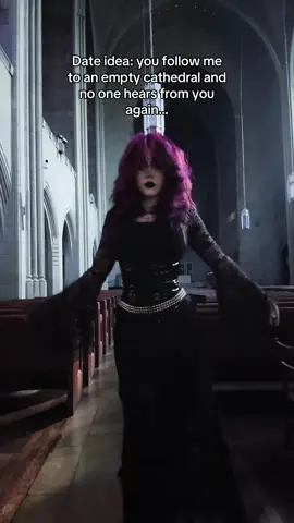 Shoutout to the cool guy who let me film in here ^^ #goth #tradgoth #cathedral #dateidea 