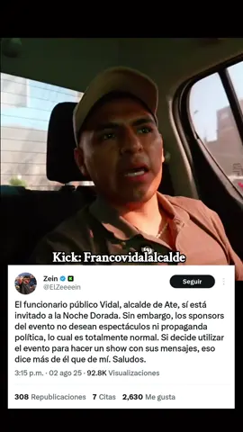 Franco le responde a @elZeein #franco #alcaldeate #alcaldevidal #lima #ate #streem #peru #respuestafranco #franco #nochedorada #noche #alcalde #franco #ate #lima 