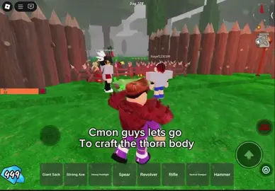 Crafting the thorn body in 99 nights In the forest🔴❌ | #99nightsintheforest #Thornbody #Crafting #Anvil #Roblox #Qusai #Qusaiedits