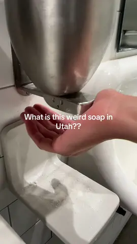 It had no smell and didn’t foam… but our hand did feel clean??🤔 #weird #utah #slc #soap 
