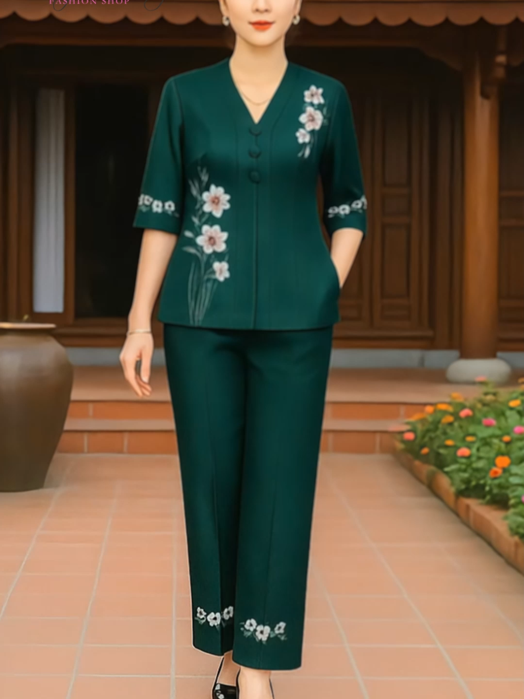 Hàng thiết kế, in hoa 3D sắc nét – mặc ở nhà hay đi chơi đều sang! Lụa gấm cao cấp – thoáng mát, không nhăn, tôn dáng cực đẹp 💐#nangdaily #thoitrangtrungnien #setdotrungnien #bodotrungnien