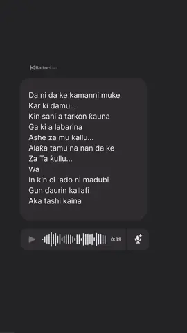 Da ni da ke kamanni muke 👩‍❤️‍👩 #Baitocilyrics #Baitoci #hausatiktok #nigeria #arewatiktok #arewalyricshub #creatorsearchinsights  Faliha & Falisha Song by Abdul Hassan ‧ 2025 Lyrics video 