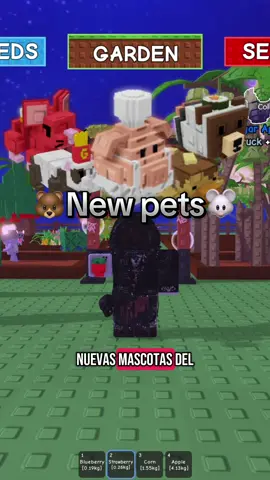 Nuevas mascotas grow a garde bagel bunny, pancake mole, sushi bear, spaghetti sloth, frenc fry ferret, la verdad el prismatico esta rotisimo dandole nivel a alguna mascota asique muy bueno y lindo #growagarden #robloxgames #newupdate #pets #fyp #frenchfry #fyp 