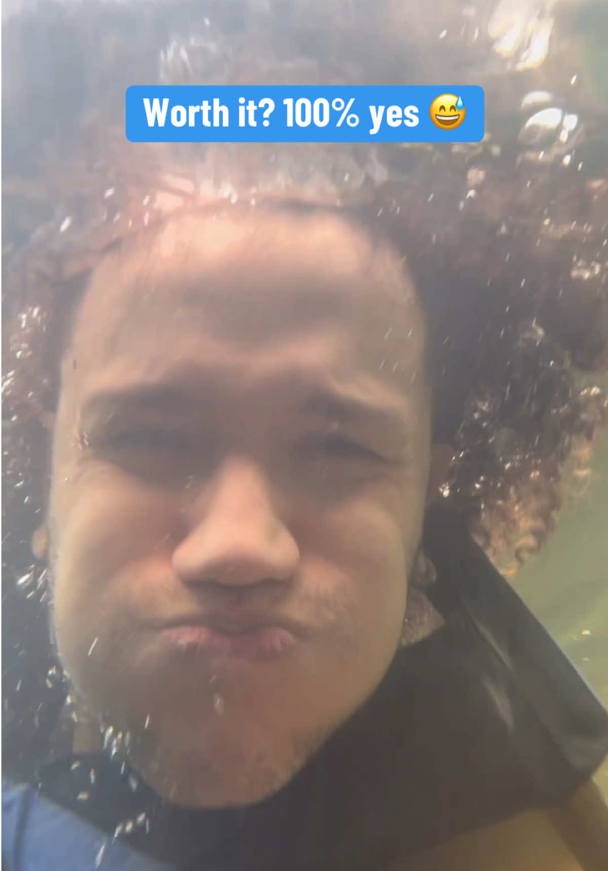 Letting my hair down all summer 😏 #underwater #underwatertiktok #swimming #cliffdiving #rafting #waterpark #waterslide #waterproof 