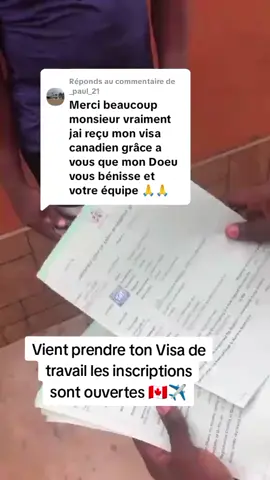 Réponse à @_paul_21 #tiktokafrique🇹🇬🇨🇩🇨🇮🇧🇯🇬🇦🇨🇲🇬🇦 #immigration #canada #pourtoii   Le primordial c'est la confiance  faîtes nous confiance et confiée nous vos dossiers vous serez pas déçu 🇨🇦✈️ #visaobligatoire 