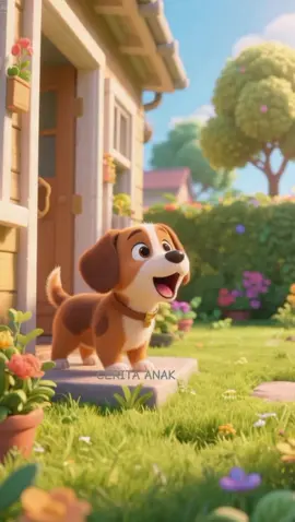 si anjing kecil lucu penjaga rumah #ceritaanak #kartun #shortvideo #dongenganak #anjinglucu 