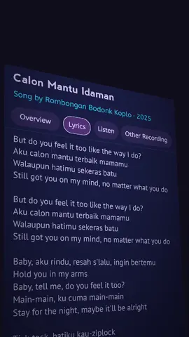 Calon Mantu Idaman 🎧 ~ Lyric Music 🎶 #calonmantuidaman #lyrics #music #song #lyrics_songs #foryou #lyriqueenn 