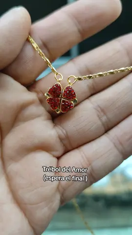 Trébol del Amor ❤️  #collar #pareja #trebol #corazon #duo #orolaminado 