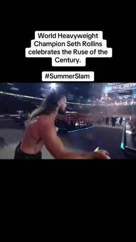 World Heavyweight Champion Seth Rollins celebrates the Ruse of the Century. #SummerSlam #wrestlingtok #wrestlingtiktok #WWE #foryoupage 