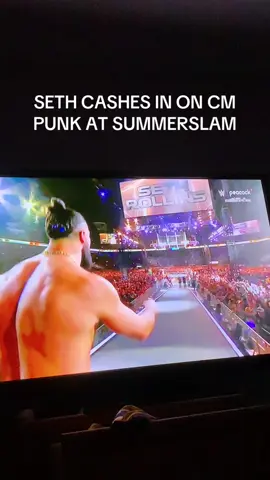 I can’t believe this man bruh #WWE #SummerSlam #reaction #sethrollins #cmpunk #wrestling #fyp #viral 