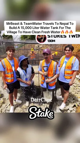 MrBeast & TeamWater Travels To Nepal To Build A 15,000 Liter Water Tank For The Village To Have Clean Fresh Water🔥🔥🔥#mrbeast #teamwater #fyp 