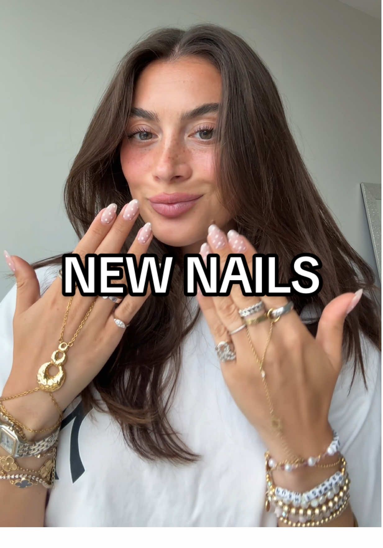 They feel so feminine I’m obsessed 🥹😭🤍 #nails #polkadotnails #newnails #russainmanicure ib @Rachel Solomon 