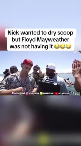 Nick wanted to dry scoop but Floyd Mayweather was not having it 😂😂😂 #fyp #viral #nicknayersina #millisquad 