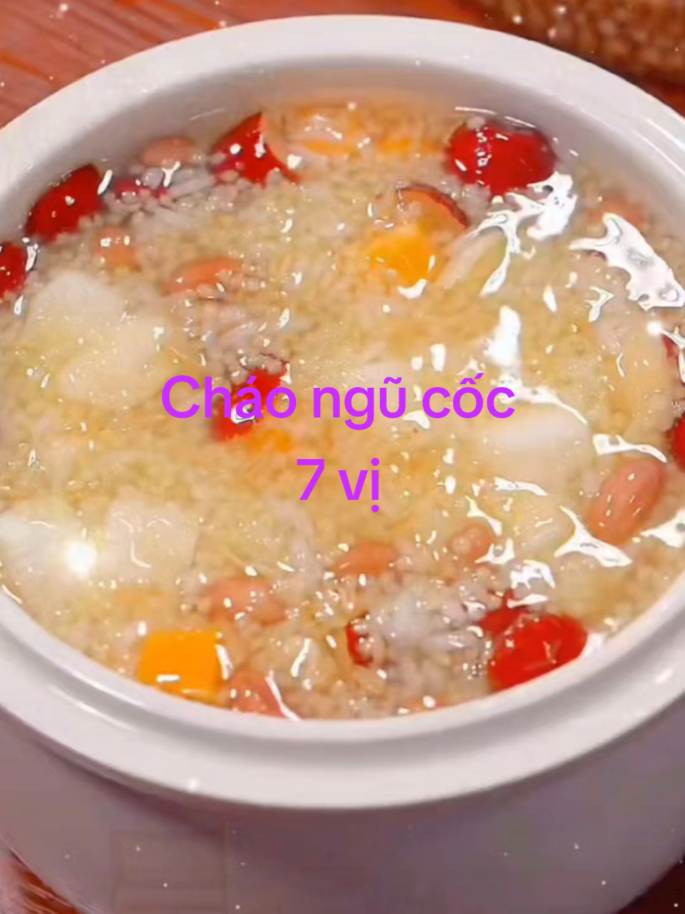 Cháo ngũ cốc dinh dưỡng cao,dành cho người ăn chay#anchay #chaongucoc7vi #dinhduongsuckhoe #anngonmoingay #ancungtiktok 