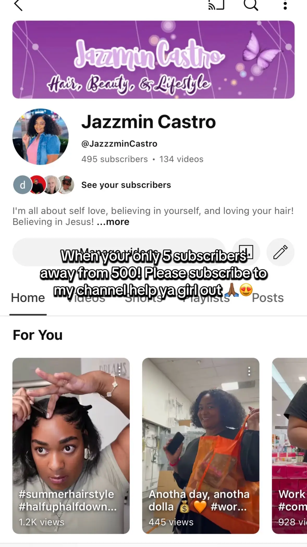 Link in bio! Thank yall 😍🙏🏾🫶🏽 #supportplease #subscribetomyyoutbechanel #subscribe  #growingyoutubechannel 
