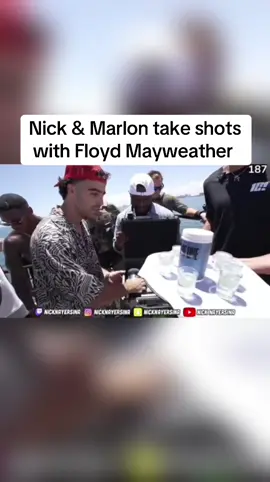 Nick & Marlon take shots with Floyd Mayweather #fyp #viral #nicknayersina #millisquad 