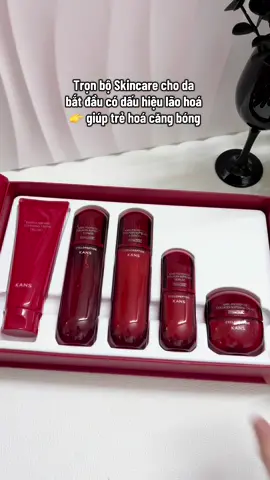 Trọn bộ Kans đỏ 5 bước giúp trẻ hoá căng bóng #tintinstore2023 #kans #kansdo #kansdocollagen #kansvn #trehoada #skincarekhoahoc #myphamkanschinhhang @Kans Official Vietnam 