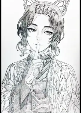 他に描いて欲しいキャラいますか？ プリチーなしのぶさんにしたかった､､､ #鬼滅の刃 #胡蝶しのぶ #イラスト #fyp #アナログイラスト 