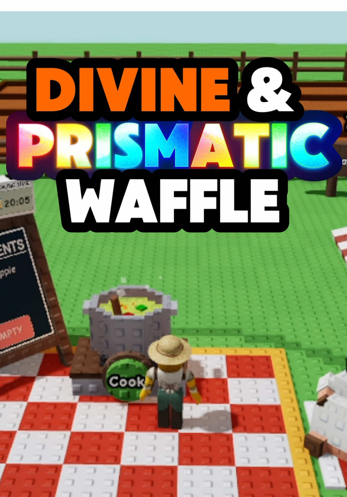 Prismatic Waffle Recipe for Grow A Garden Cooking Update #growagarden #cookingupdate #roblox #gourmetseeds #prismatic 