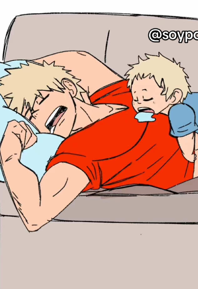Los domingos con papá son de buscar un lugar cómodo para dormir con él.❤️ y a ti con quien te gustaría tener un bebé?…. Los leo 👀  #MHA #bakugo #bakuhou #katsuki #kacchan #mha #CAPCUT #bakudeku #bkdk #bakudeku💚🧡 #katsukibakugo #katsukibakugou #bakugokatsuki #sunday #parati #domingo #bebe #deku 