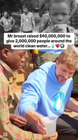 Mr beast gives 2m people clean water ❤️ #mrbeast #teamwater #goviral #clips #mrbeastphilanthropy #youtubeclips #foryoupage 