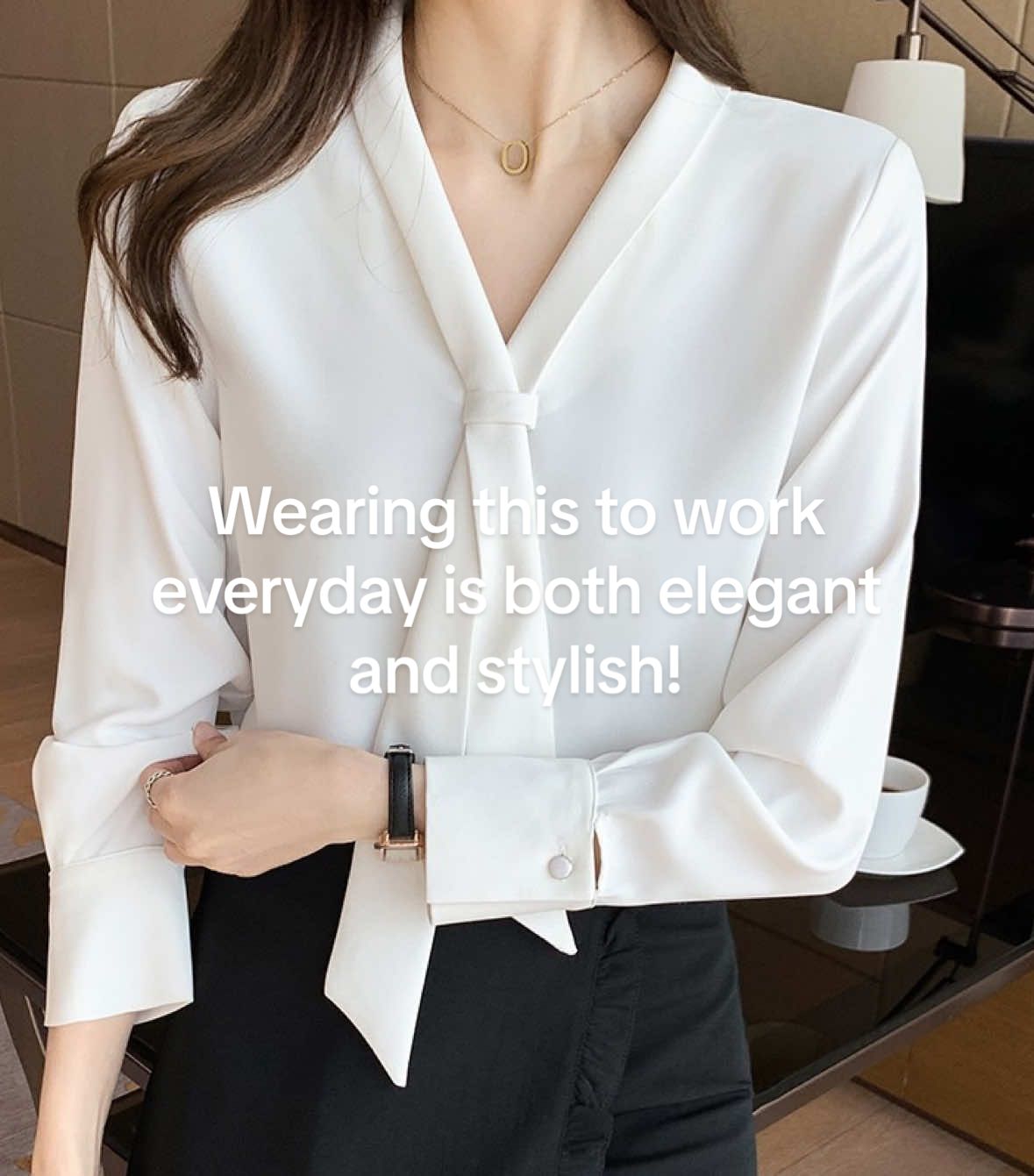 Wearing this to work everyday is both elegant and stylish!#outfit #koreanstylefashion #tiktokshop #Officeattire #tiktokshop #blouse #outfitideas 