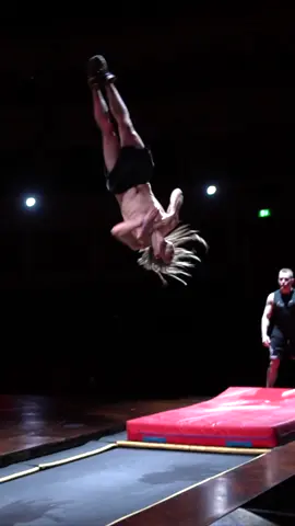 Gymnastics Flips Look INSANE in Slow Motion! Watch an acrobat Thomas Chilvers perform insane gymnastics flips on a powertrack, now see it in slow motion! Behind the scenes of Alegria by Cirque du Soleil 🎪 #acro #acrobatics #acrobat #gymnastics #gymnast #powertrack #tumbling #tumblinggymnastics #handstand #backflip #doublebackflip #cirquedusoleil #alegria #alegriacirquedusoleil #cirque #cirqueart #cirqueway #circus #circuslife #circusshow #performance #performer #trending #viral #alegriapowertrack 