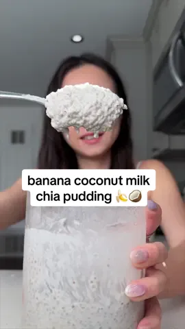 Replying to @9_9 trying a new chia seed pudding recipe!!! thank you for inspiring this banana coconut milk chia seed pudding~ banana coconut chia pudding 🍌🥥 • 1 can coconut milk • 5 tbsp chia seeds • 1 tbsp maple syrup • 1 banana recipe: • blend banana with coconut milk • mix banana and coconut milk with chia seeds • add maple syrup • keep overnight in fridge • enjoy with toppings! #chiaseedpudding #coconutmilk #coconutchiapudding #chiapudding #chiapuddingrecipe #bananachiapudding 