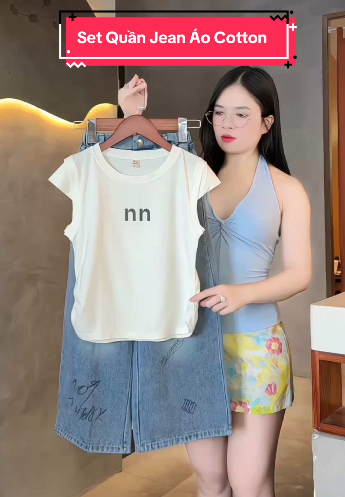 Set Quần Jean Áo Cotton Cho Bé