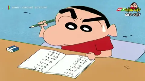 Tui mỗi khi ngồi làm BTVN 😴  #ShinCauBeButChi #crayonshinchan #shindongdayluonsieuquay