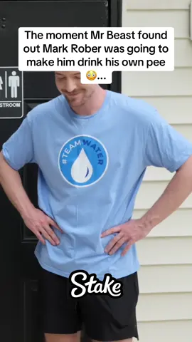 The moment Mr Beast found out Mark Rober was going to make him drink his own pee 😳... #mrbeast #markrober #teamwater 