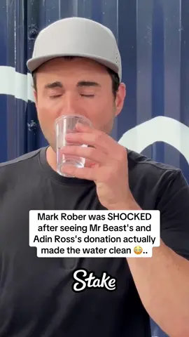 Mark Rober was SHOCKED after seeing Mr Beast's and Adin Ross's donation actually made the water clean 😳.. #markrober #mrbeast #adinross #teamwater 