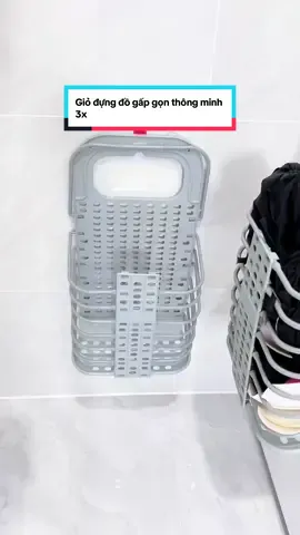 Giỏ đựng đồ gấp gọn thông minh này còn chưa bằng bát phở nữa chị e muốn nhà gọn gàng thì phải sắm liền nha #giodungdogapgon #đồgiadụngtiệnlợi #mẹohaycuộcsống #donnha #nhasach 