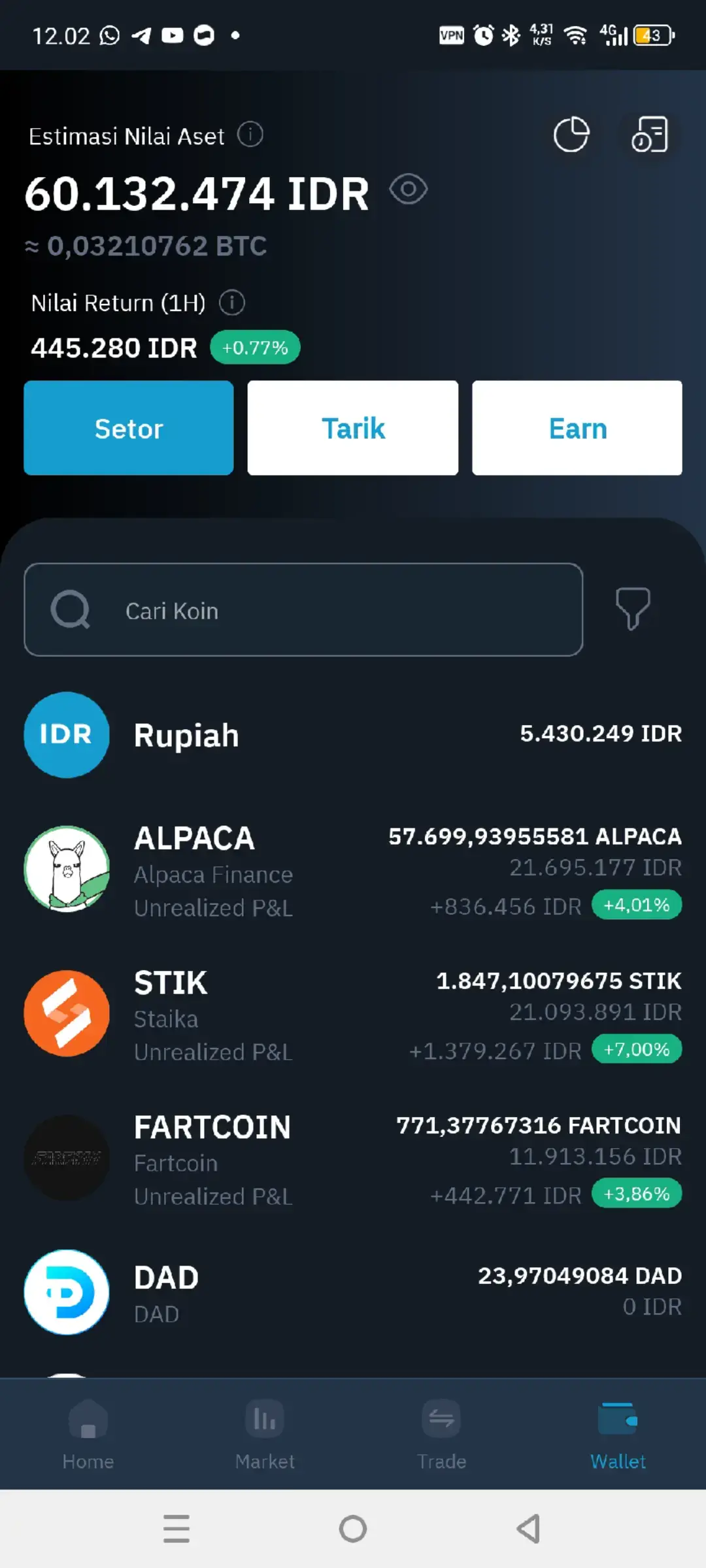 I am bullish #alpaca #stik #fartcoin #crypto 