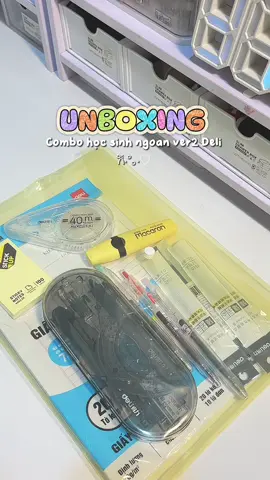 Sắp vào năm học mới rùi mọi người ơiiiii✨⚡️ #combododunghoctap #namhocmoi #namhoc20242025 #unbox #unboxing #xh #xuhuong #Deli #unboxwithTep 