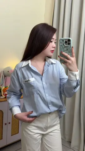 Nghiện mặc sơ mi #aosomi #aosominu #aosomiformrong #stdesign #outfit #xuhuong #fyp 