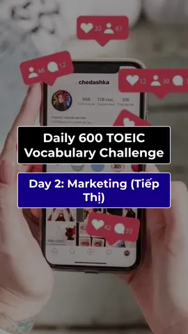 600 TOEIC Vocabulary  Day 2: Marketing #english #englishtips #englishspeaking #englishvocabulary #englishlearning #englishlesson #toeic #LearnOnTikTok #englishtips #businessenligne #englishteacher 