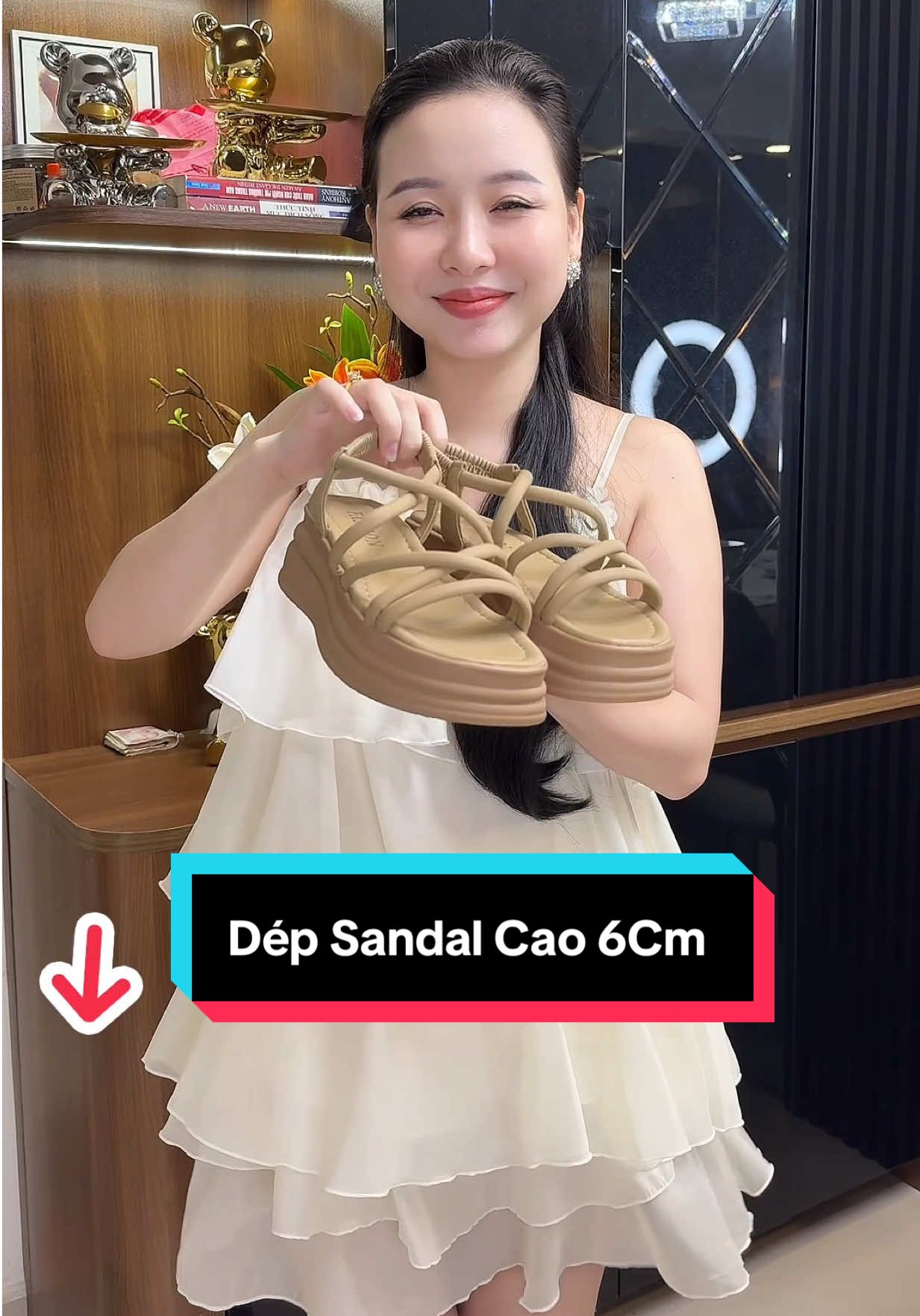 Dép Sandal Cao 6Cm  #phạmminhthu888 #MinhThu #minhthureview #mẹbốibốinè 