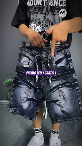 Celana jeans pendek sobek premium beli 1 gratis 1 #tiktoklive #livehighlights 