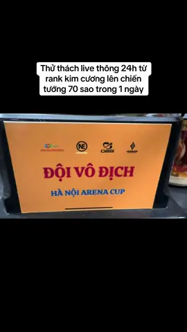 Thử thách live thông 24h từ rank kim cương lên chiến tướng 70 sao trong 1 ngày #hungdaylive #lienquan #lienquanmobile #caythue #giadinhcaythue 