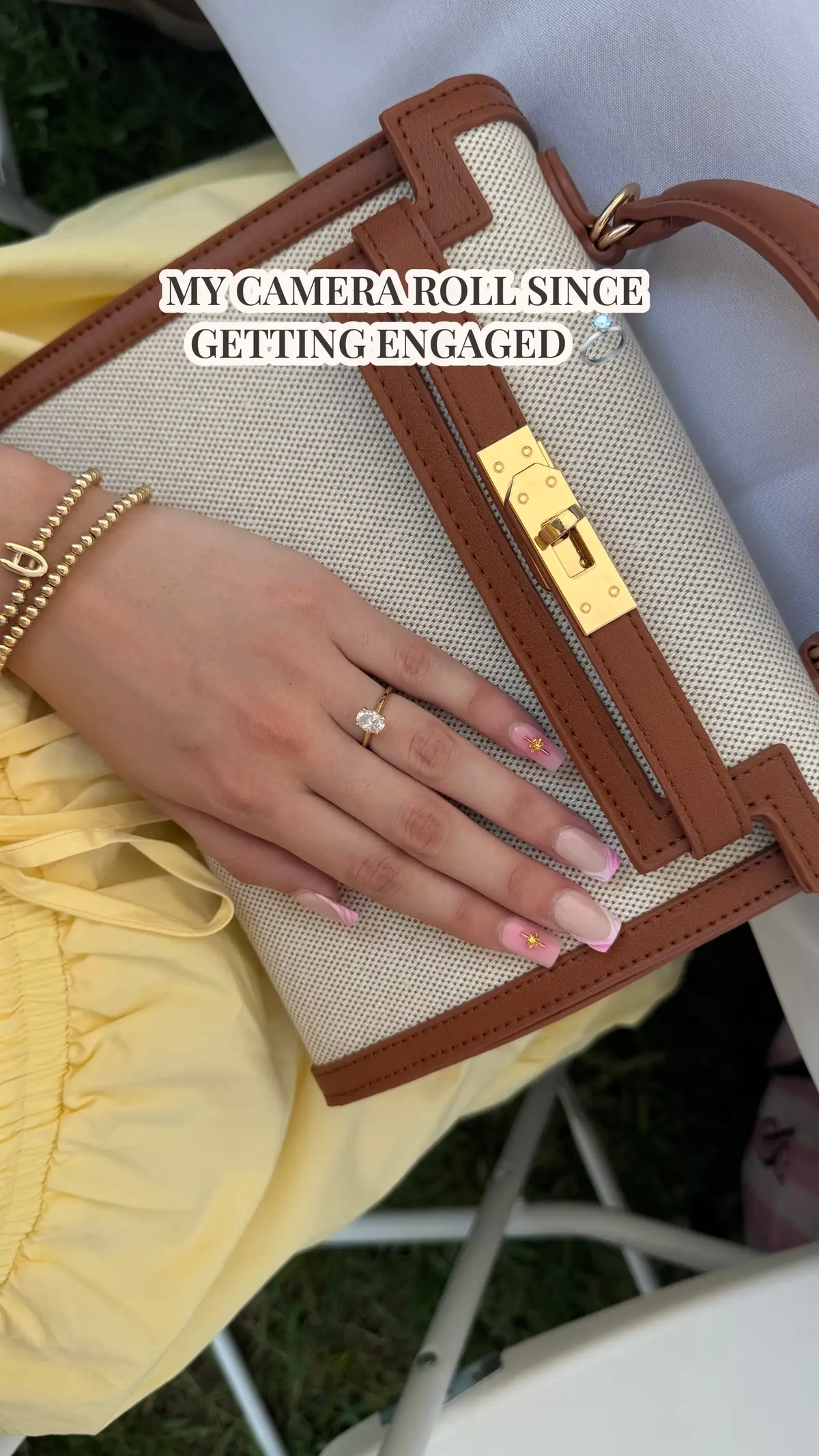My favorite accessory 💎✨🥹 #fyp #engagementring #engagement #solitairering #ovaldiamond #bridetobe #trending 