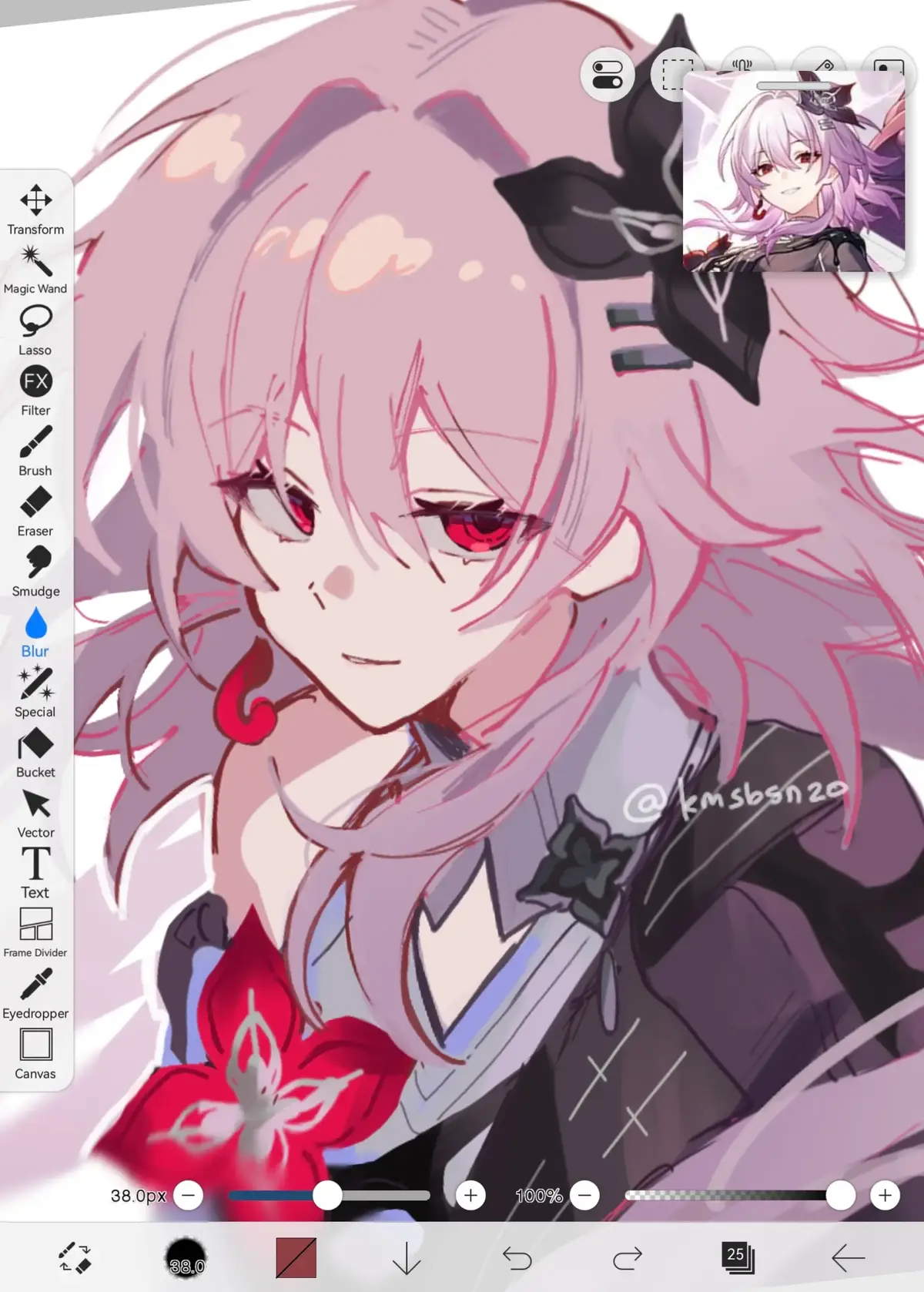Evernight (or, March 7th) in my artstyle, she's so cool i wanna draw her >///< i also upload it on X so feel free to check it out, the link is in my bio ^^ #HonkaiStarRail #honkaistarrailfanart #march7th #fanart #fyp 