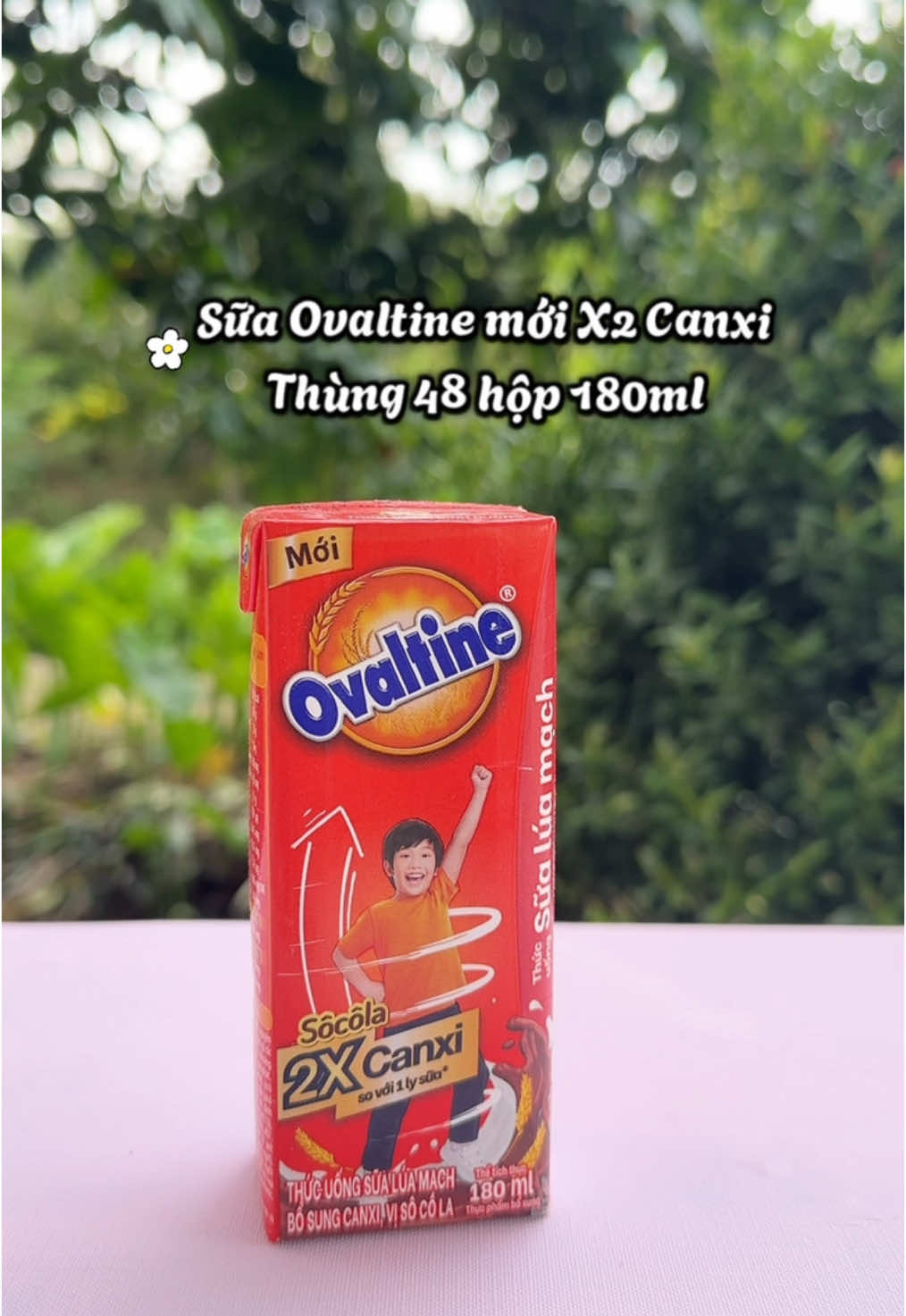 Thùng 48 hộp sữa Ovaltine X2 Canxi 180ml góp phần hỗ trợ phát triển chiều cao 
