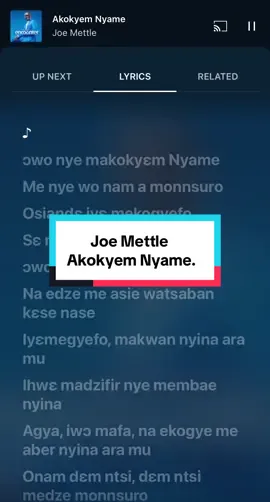 Part 191 | Joe Mettle - Akokyem Nyame. @joemettle_                            #foryoupage #lyrics_songs #song     #worship #fypシ #fyp #sunday       #ghanatiktok🇬🇭 #joemettle #nyame 
