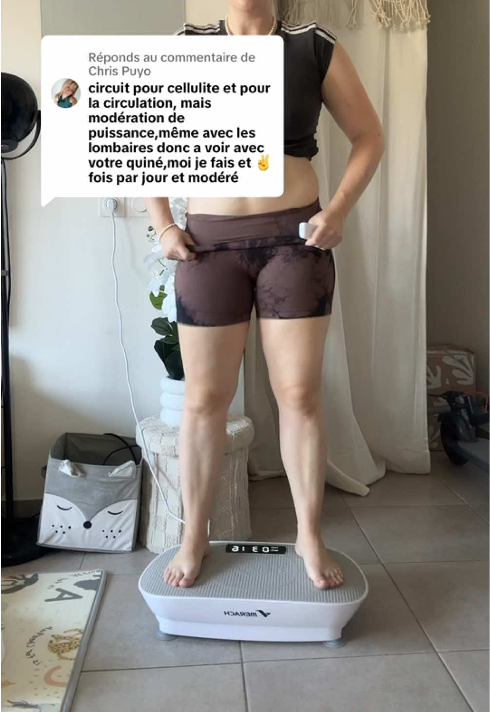 Il est recommandé de l’utiliser plusieurs fois par semaine à raison d’une quinzaine de minutes par session pour en apprécier les résultats 💪🏻 #planchevibrante #plaquevibrante #planchevibrations 