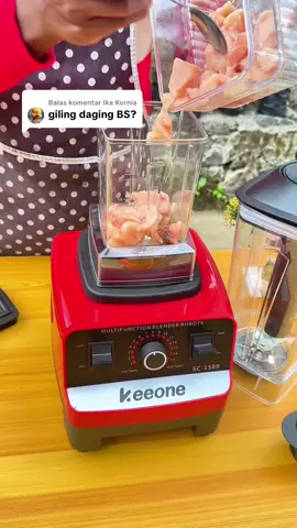Membalas @Ika Kurnia Spill Blender Keeone menggiling daging #blender #blenderkeeone #alatmasak #alatdapur 