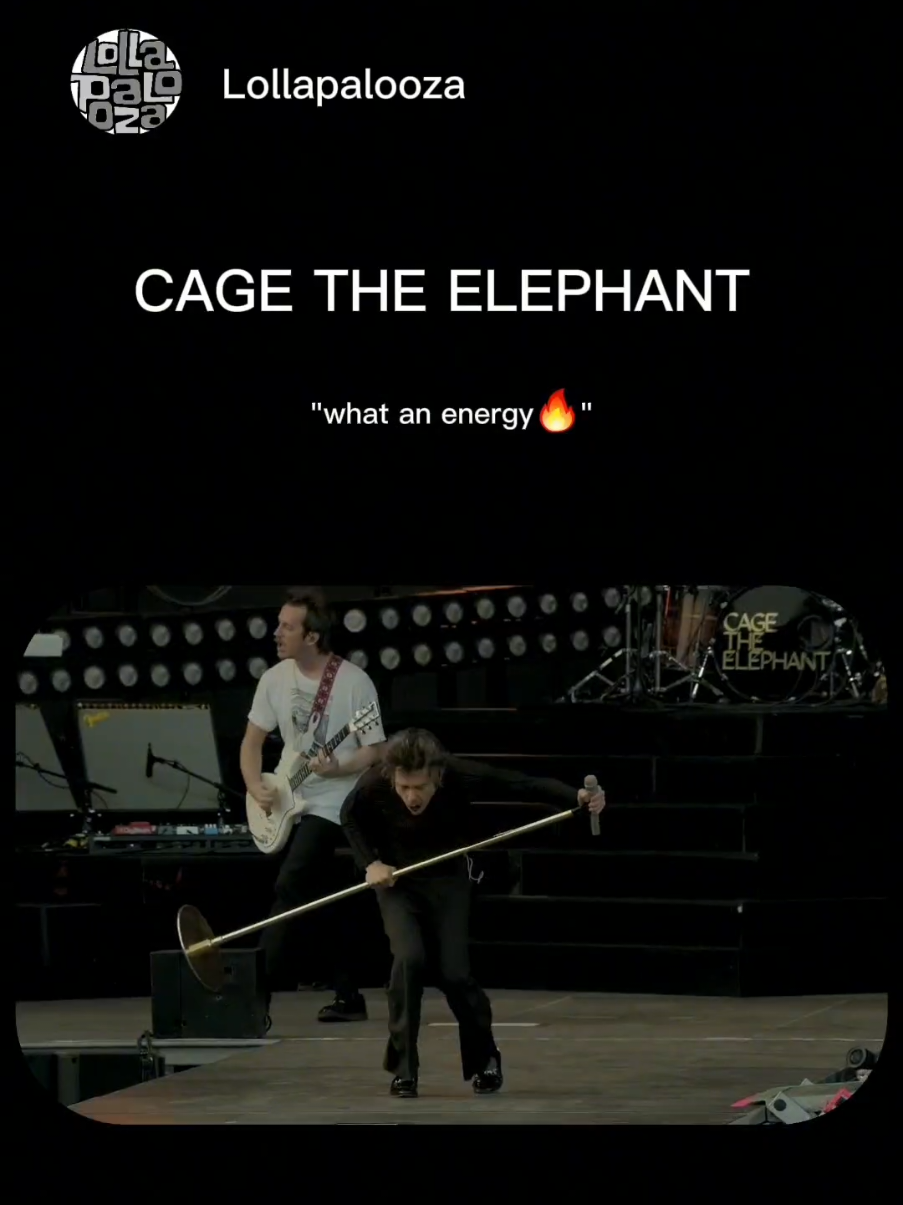 what an energy... cage the elephant  @Cage The Elephant @Lollapalooza USA  #lollapalooza #lollapalooza2025 #foryou #song #fyp #music #cagetheelephantmusic #cagetheelephant 