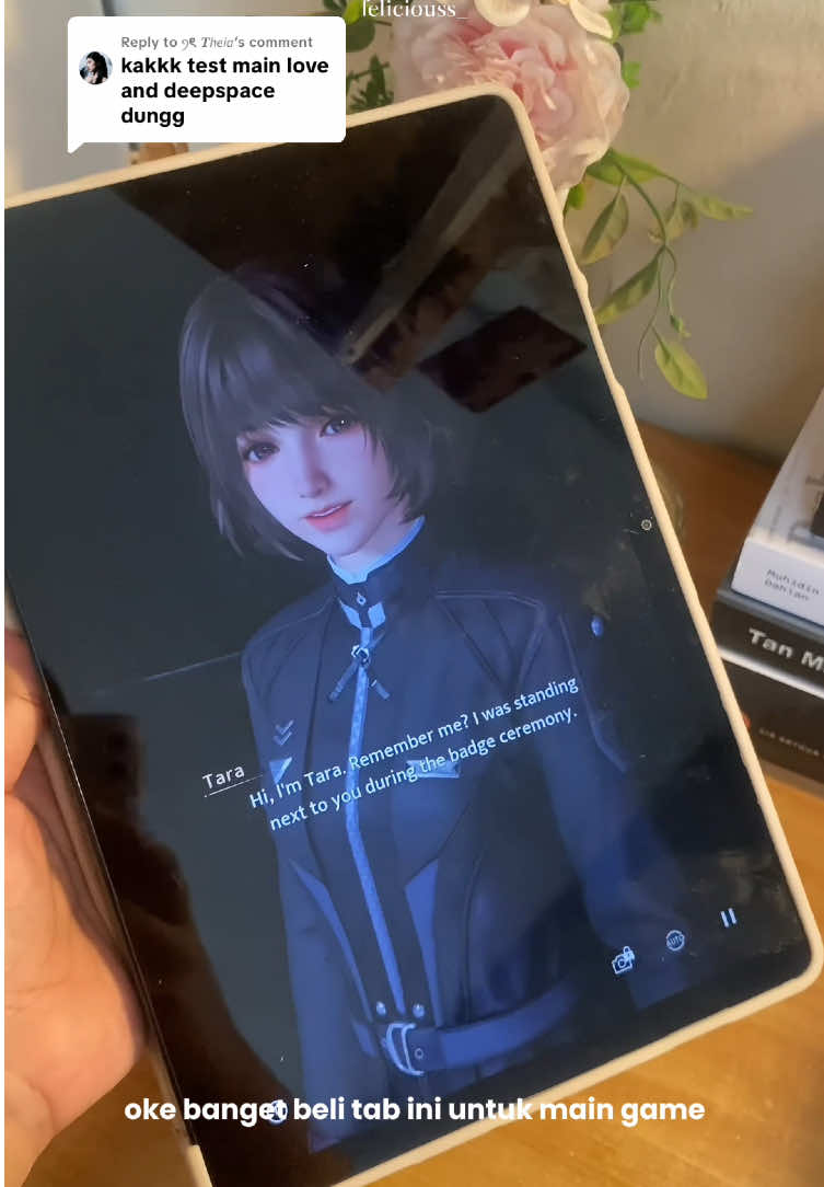 Replying to @ꪆৎ 𝑻𝘩𝘦𝘪𝘢 smooth banget, layarnya gede jadi berasa puas main gamenya. kata aku sih worth it aja buy tab ini untuk keperluan game belajar sekalipun.  Tab: Samsung Tab A9+ 8/128 gb #tabgaming #samsungtab #loveanddeepspace #rekomendasitab #BookTok #fyp #foryou 