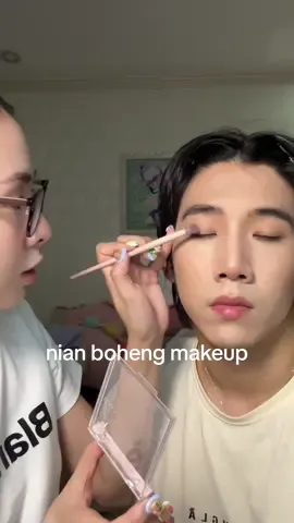 nian boheng makeup on @kennethchann 🔥 #nianboheng #boysplanet 